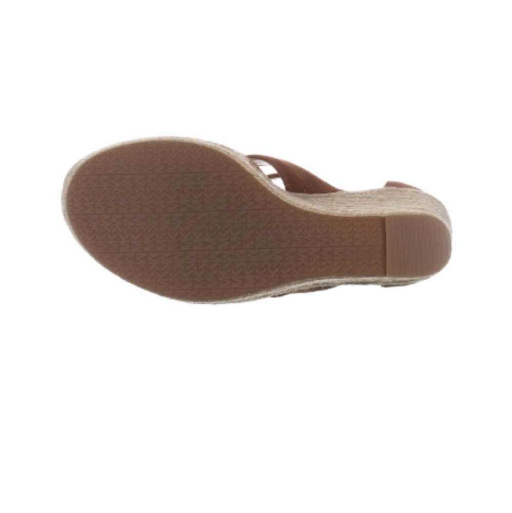 Micheal Kors Damita Brown and Gold Wedges - Picture 6 of 7